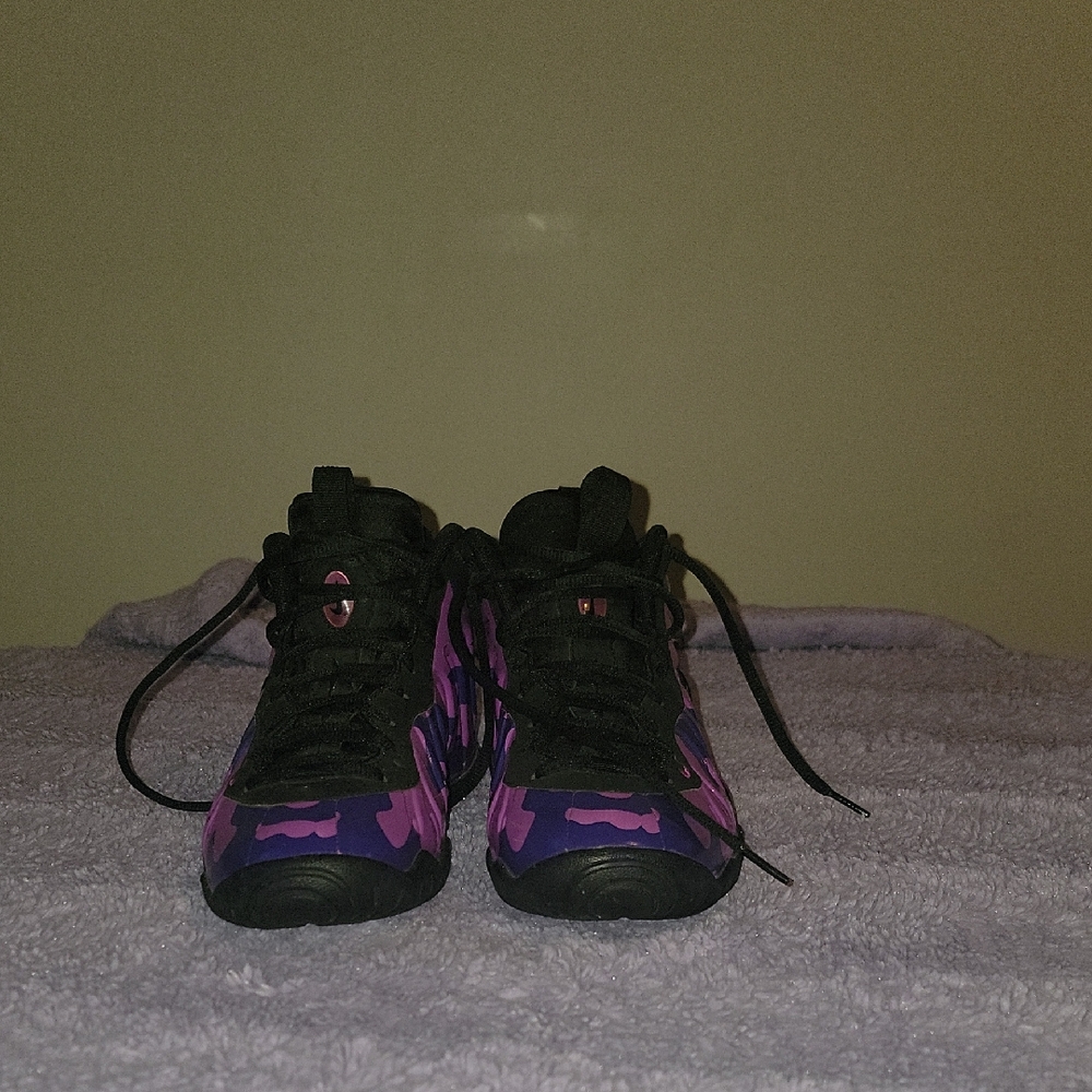 Purple and Black Camouflage Sneakers